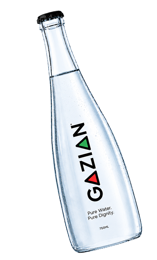 Gazian Water 750ml glass bottle